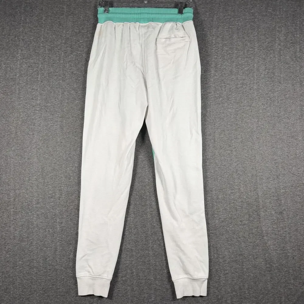 CivilizeD Mens S Mint White Jogger Pant Embroidered Ice Cream Streetwear Hip Hop